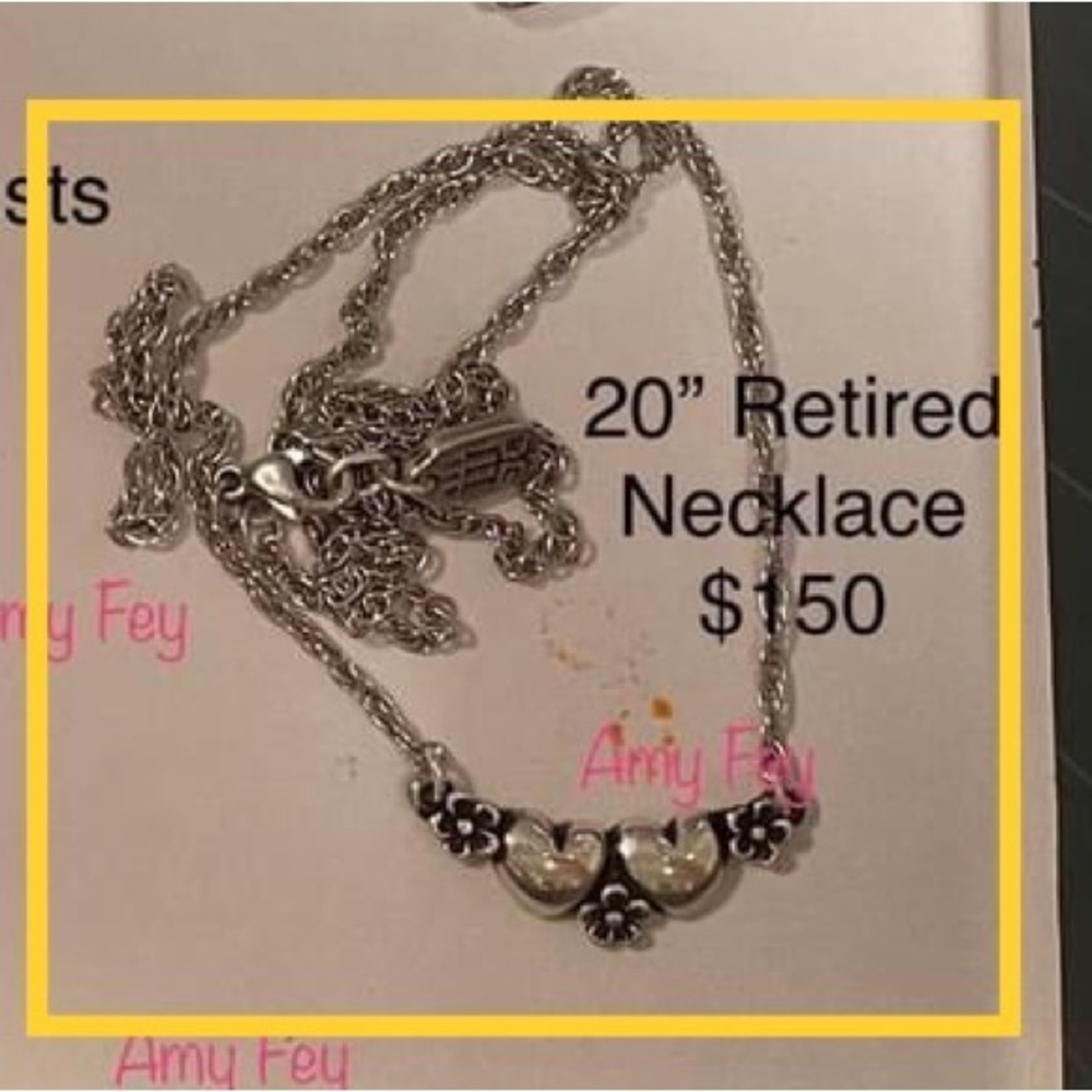 Retired James Avery Flower/Heart Necklace